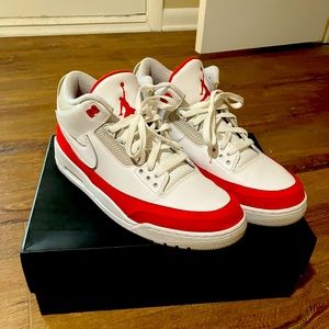 Jordan Retro 3 Tinker White in University Red | Size 13